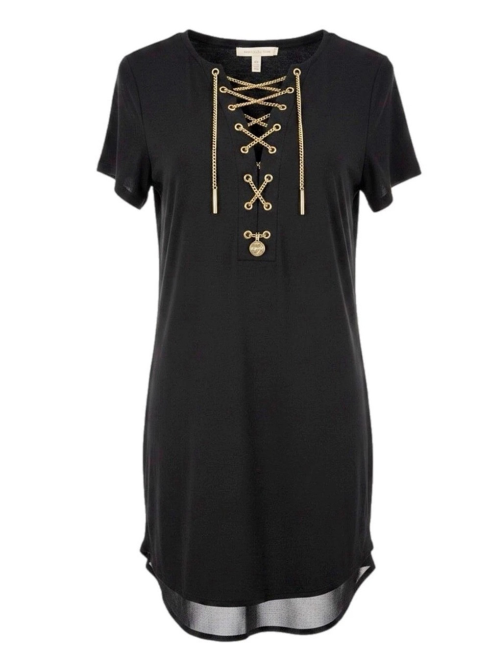 Michael Kors Black Lace-Up Mini Dress Size XS